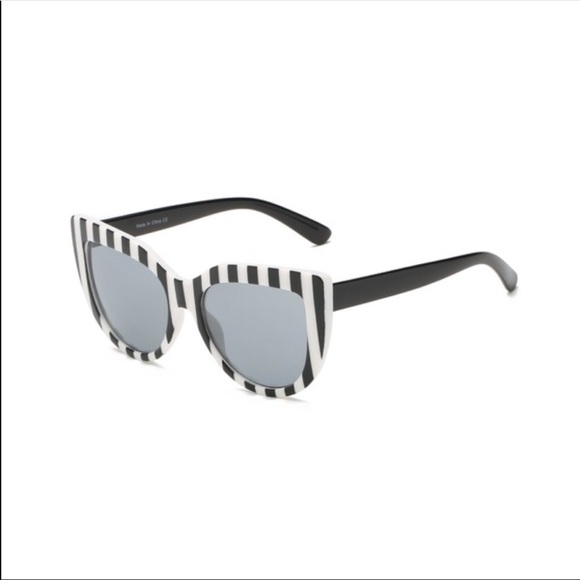 Pinstripe Cateye Sunglasses - Picture 3 of 5